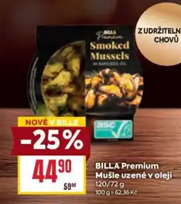Billa BILLA Premium Mušle uzené v oleji nabídka