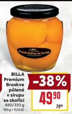 Billa BILLA Premium Broskve půlené v sirupu se skořicí nabídka