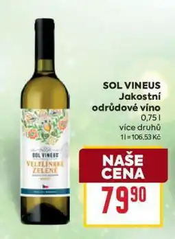 Billa SOL VINEUS Jakostní odrůdové víno nabídka