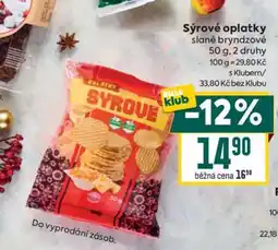 Billa Sýrové oplatky nabídka