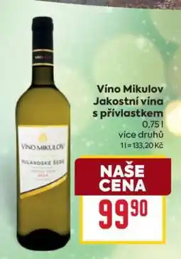 Billa Víno Mikulov Jakostní vína s přívlastkem nabídka