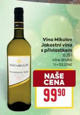 Billa Víno Mikulov Jakostní vína s přívlastkem nabídka