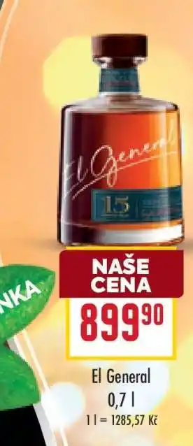 Billa EL GENERAL nabídka