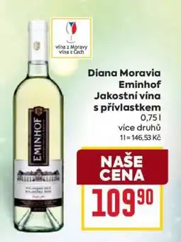 Billa Diana Moravia Eminhof jakostní vína s přívlastkem nabídka
