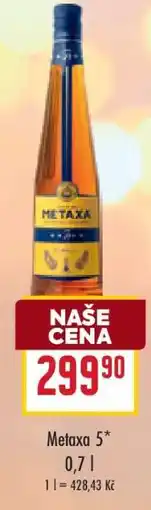 Billa Metaxa 5 nabídka