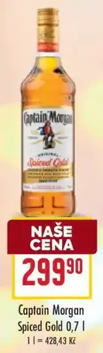 Billa Captain Morgan Spiced Gold 0,7 l nabídka