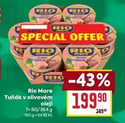 Billa Rio Mare Tuňák v olivovém oleji nabídka