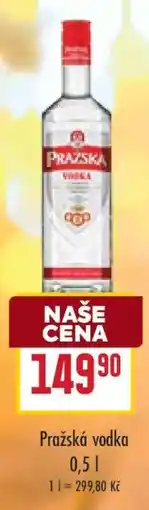 Billa Pražská Vodka nabídka