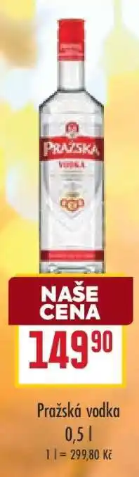 Billa Pražská Vodka nabídka