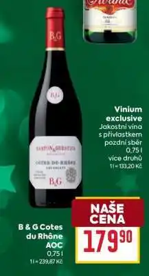 Billa B & G Cotes du Rhône AOC nabídka