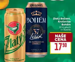 Billa Zlatý Bažant, Krušovice Bohém nabídka