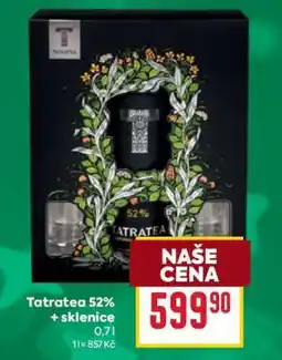 Billa Tatratea 52% + sklenice nabídka