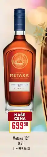 Billa Metaxa 12 nabídka
