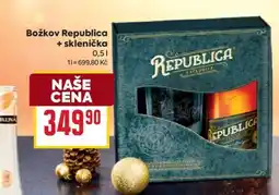 Billa Božkov Republica + sklenička nabídka