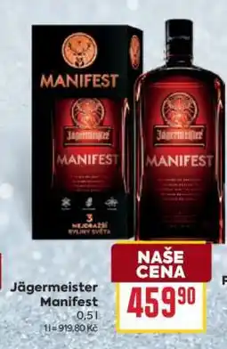 Billa Jägermeister Manifest nabídka