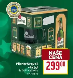 Billa Pilsner Urquell + krýgl nabídka
