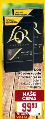 Billa L’OR kávové kapsle pro Nespresso nabídka