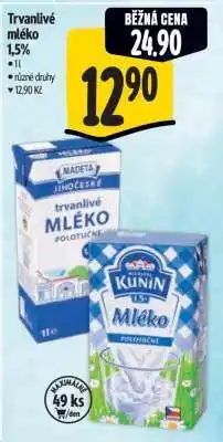 Albert Trvanlivé mléko 1,5 nabídka
