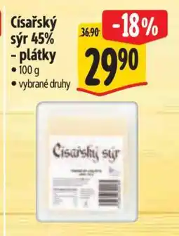 Albert Císařský sýr 45 % Plátky nabídka