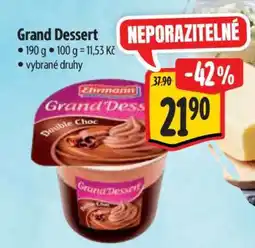 Albert Grand Dessert nabídka
