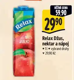 Albert Relax džus, nektar a nápoj nabídka