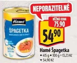 Albert Hamé Špagetka nabídka
