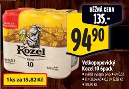 Albert Velkopopovický Kozel 10 – 6pack nabídka