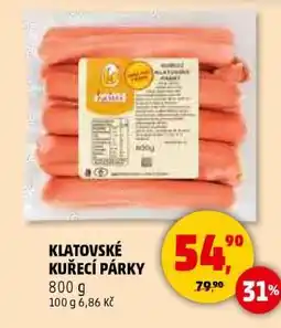 Penny Market KLATOVSKÉ KUŘECÍ PÁRKY nabídka