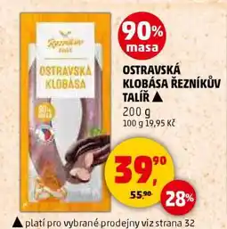 Penny Market OSTRAVSKÁ KLOBÁSA ŘEZNÍKŮV TALÍŘ nabídka