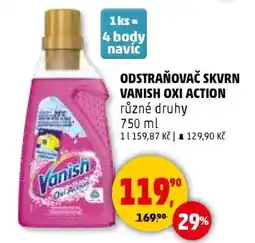 Penny Market ODSTRAŇOVAČ SKVRN VANISH OXI ACTION nabídka