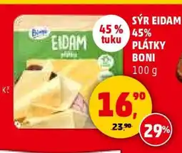 Penny Market Sýr Eidam 45% plátky BONI 100 g nabídka