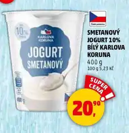 Penny Market SMETANOVÝ JOGURT 10% BÍLÝ KARLOVA KORUNA nabídka