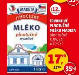 Penny Market TRVANLIVÉ PLNOTUČNÉ MLÉKO MADETA nabídka