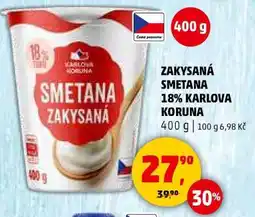 Penny Market ZAKYSANÁ SMETANA 18% KARLOVA KORUNA nabídka