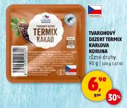 Penny Market Tvarohový dezert Termix Karlova Koruna nabídka