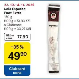 Tesco Solà Espetec Fuet Extra nabídka