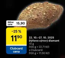 Tesco Dýňovo sýrový diamant nabídka