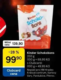 Tesco Kinder Schokobons nabídka