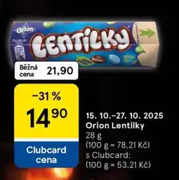 Tesco Orion Lentilky nabídka