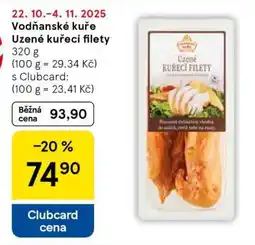 Tesco Vodňanské kuře Uzené kuřecí filety nabídka