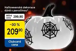 Tesco Halloweenská dekorace dýně s pavučinou nabídka