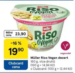 Tesco Müller Riso Vegan dezert nabídka