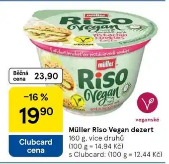 Tesco Müller Riso Vegan dezert nabídka