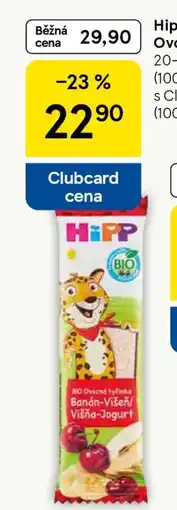 Tesco HiPP BIO Ovocná tyčinka Banán-Višeň/Višeň-Jogurt nabídka