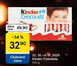 Tesco Kinder čokoláda nabídka
