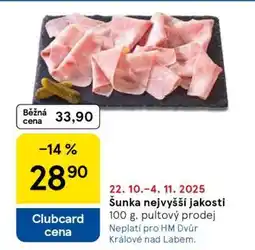 Tesco Šunka nejvyšší jakosti nabídka