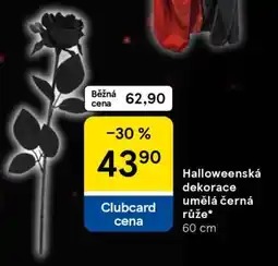 Tesco Halloweenská dekorace umělá černá růže nabídka