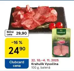 Tesco Krahulík VYSOČINA nabídka