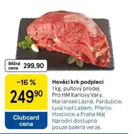 Tesco Hovězí krk podplečí nabídka