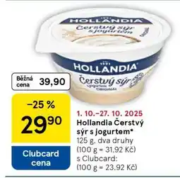 Tesco HOLLANDIA Čerstvý sýr s jogurtem nabídka
